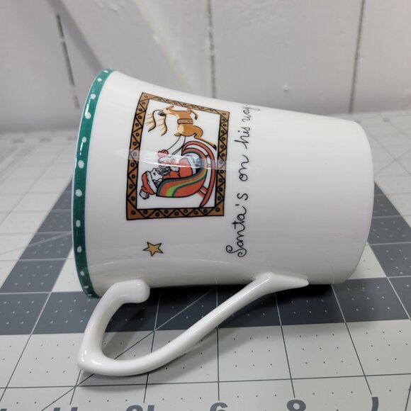 6 Mikasa Ultima Christmas Wish Coffee Cup Mug Tea Santa On Way Special Times Lot - Picture 7 of 11